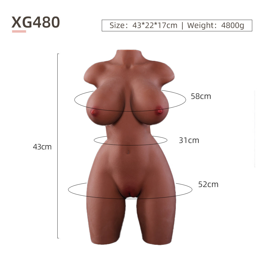 Realistic TPE Sex Doll Torso with Skin Texture - XG480M