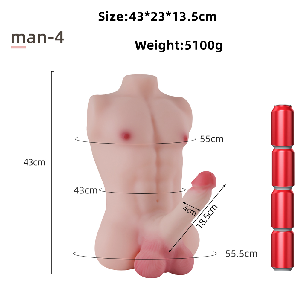 Realistic Male Torso Masturbator - TPE - Man-4F