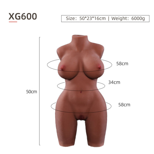 Realistic TPE Sex Doll Torso with Skin Texture - XG600M