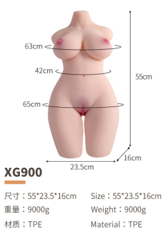 Realistic TPE Sex Doll Torso with Skin Texture - XG900F